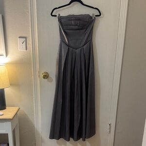 Fashion Nova Strapless Gray Dress